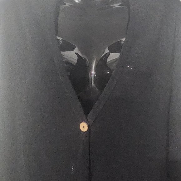 HONEYME Curvy V-neck Black Button-Up cardigan duster XL NWT - Picture 2 of 3